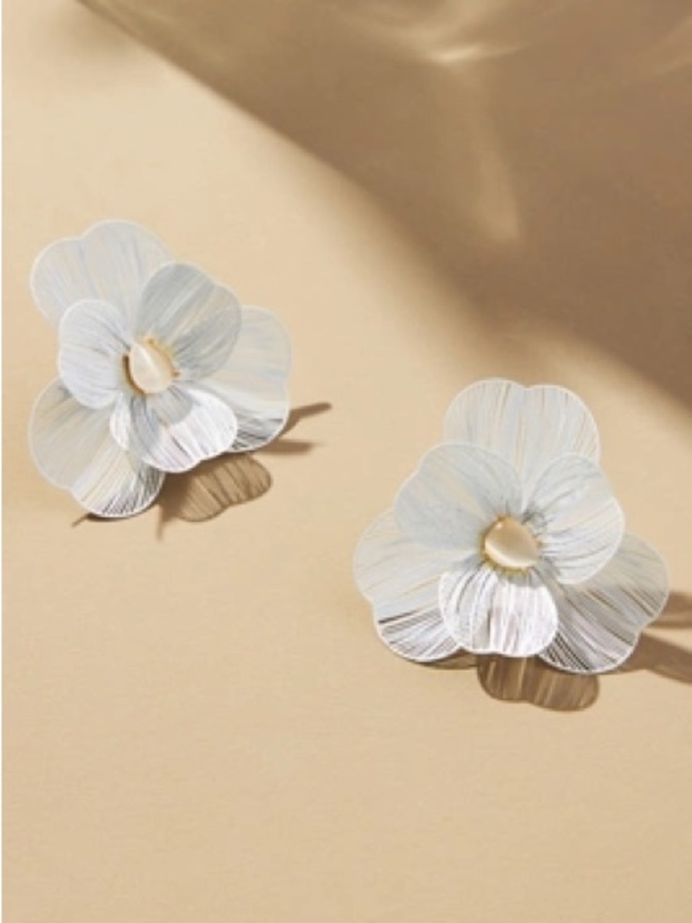 Anthropologie Wire Floral Earrings